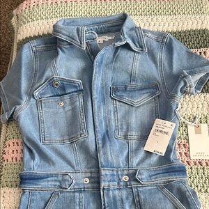 Good American Light Blue Denim Jumpsuit